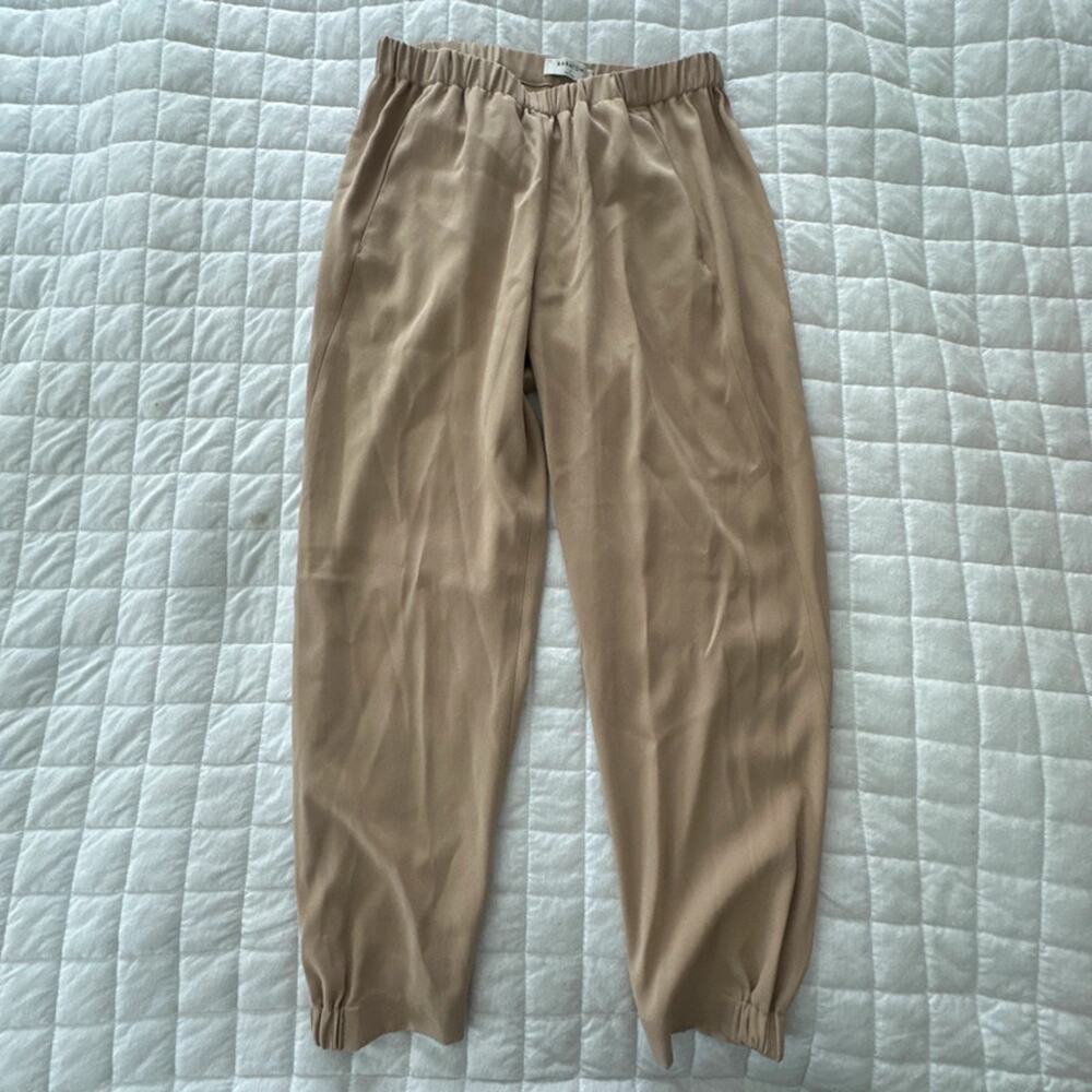 Babaton Aritzia Pants Small Tan Dexter Pull On Jogger Trouser Minimalist City